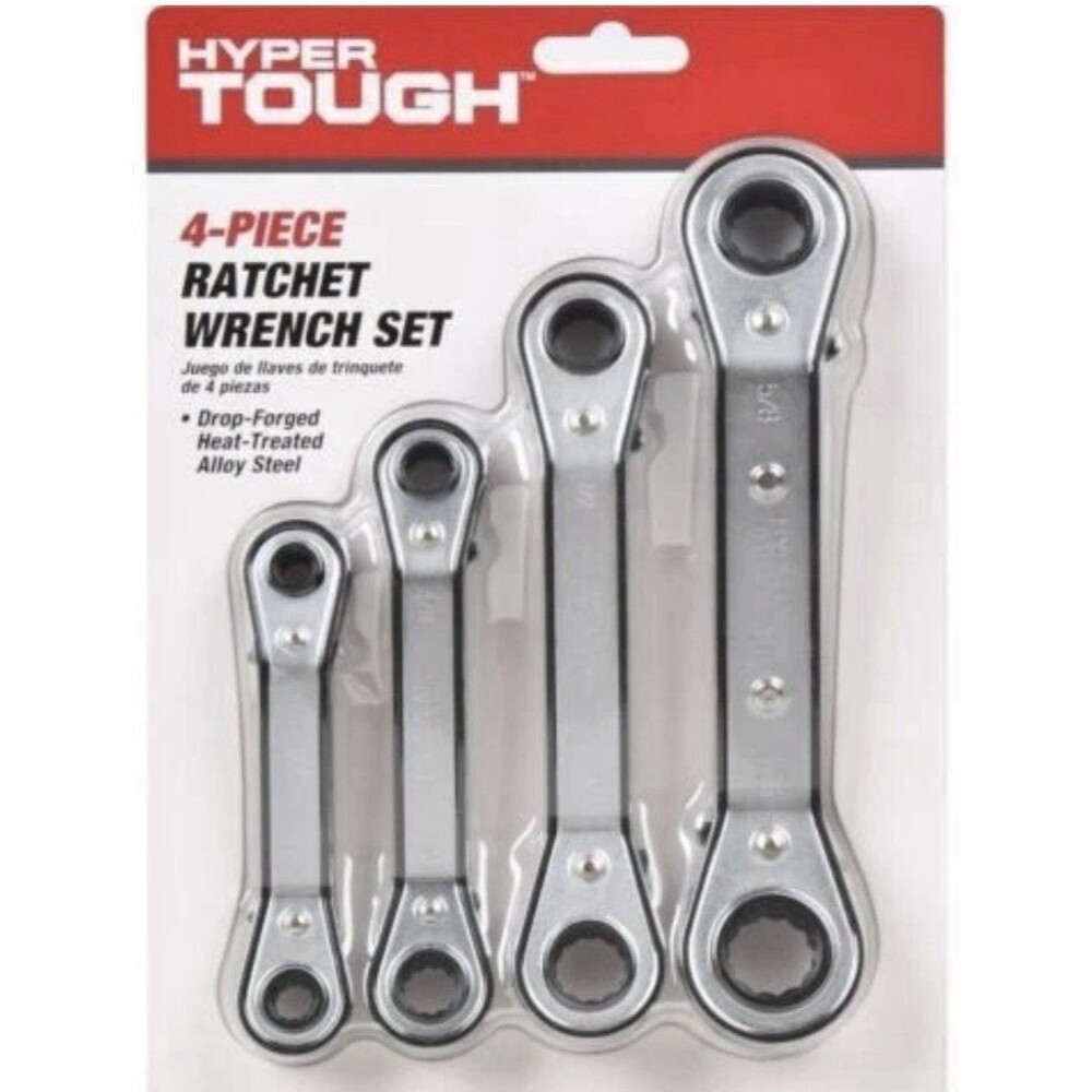 Hyper Tough Heavy Duty 4-Piece Ratchet Wrench Set